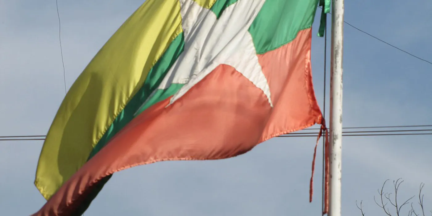 "Kalaw Myanmar Flag" by CMoravec is licensed under CC BY-SA 2.0