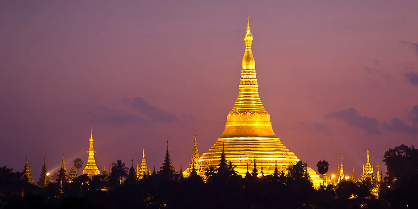 "Golden Shwedagon Pagoda in Yangon at Dawn ~ Myanmar (Burma)" by Martin Sojka .. www.VisualEscap.es is licensed under CC BY-NC-SA 2.0