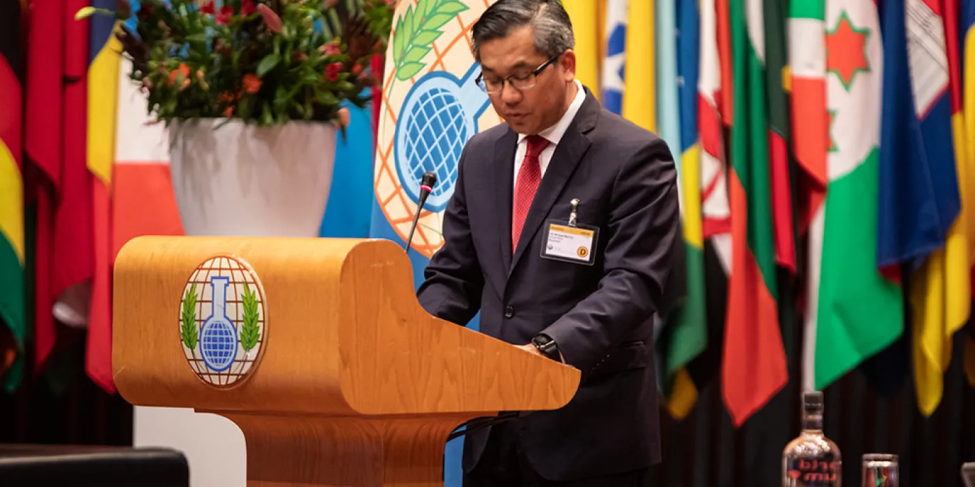 "Myanmar: Statement delivered by H.E. Ambassador Kyaw Moe Tun" by OPCW is licensed under CC BY-ND 2.0