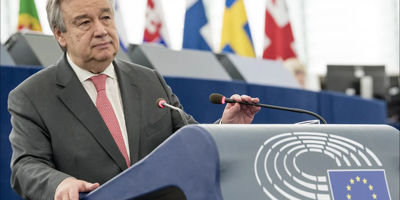 "António Guterres: 'A strong and united EU is fundamental to a strong UN'" by European Parliament is licensed under CC BY-NC-ND 2.0