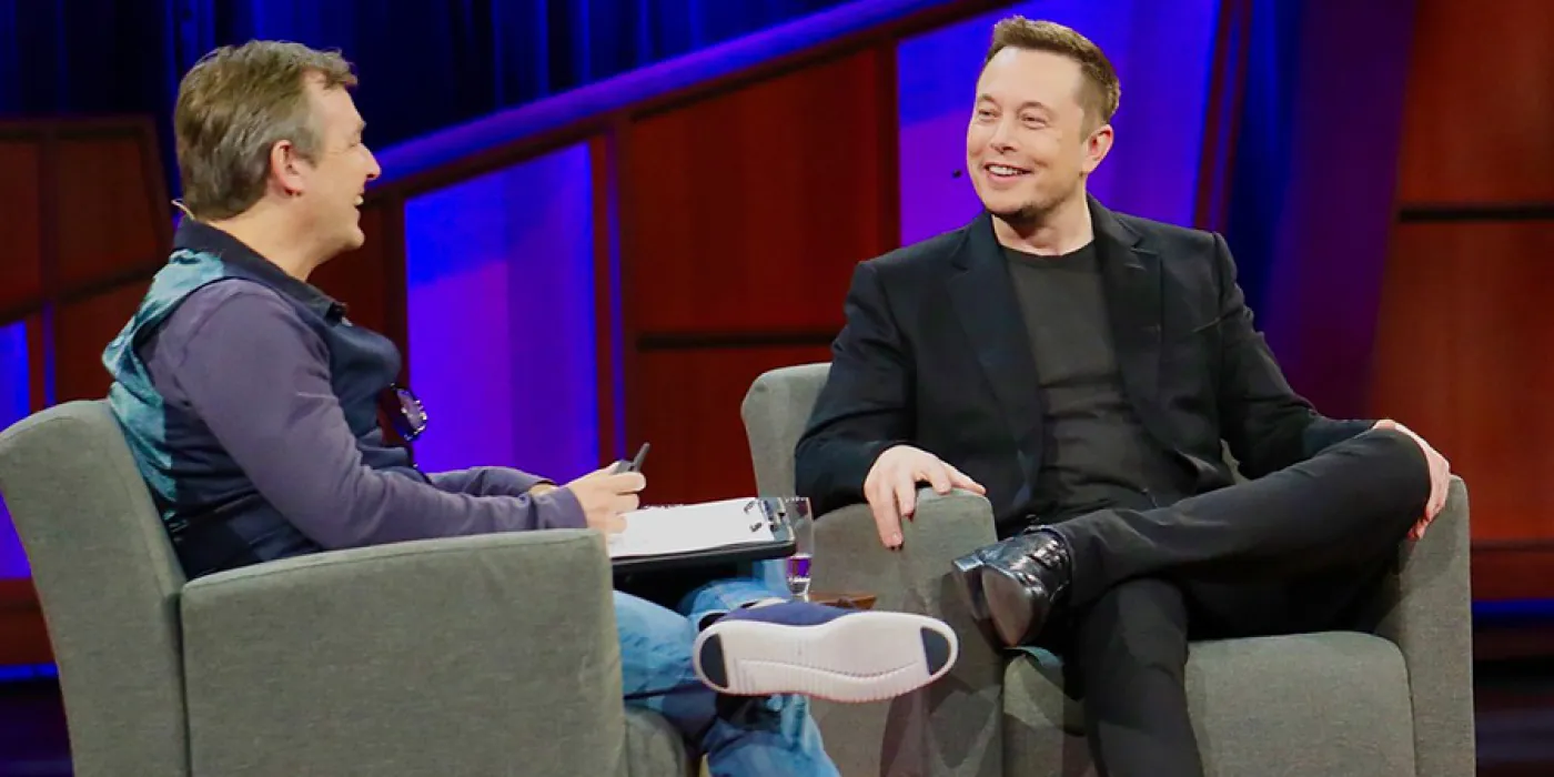 "Elon Musk and Chris Anderson at TED 2017" by jurvetson is licensed under CC BY 2.0.
